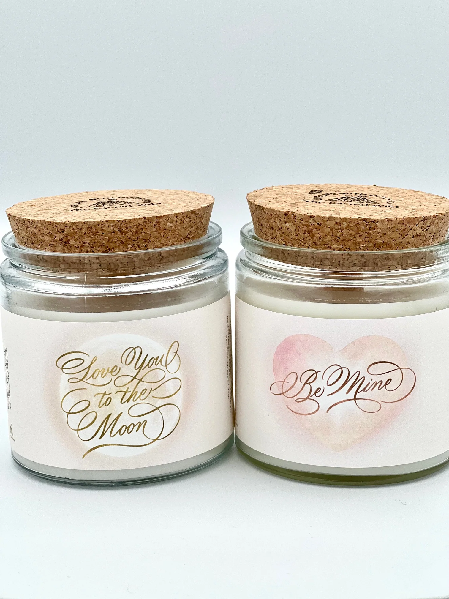 "Be Mine." Elegant Valentines Day Candle with Rose Quartz - Image 5