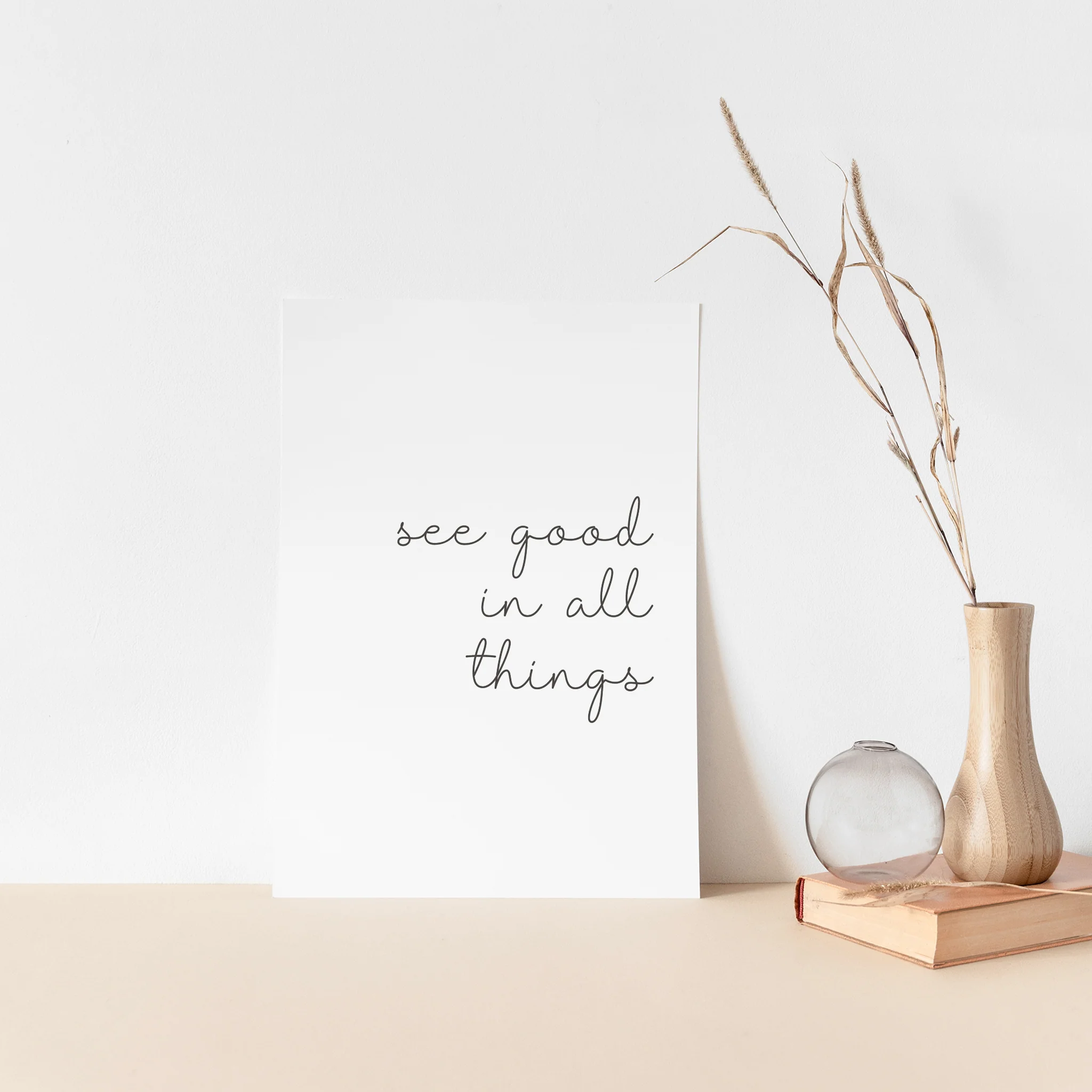 "See Good in All Things," Inspirational Wall Art Print - Image 3