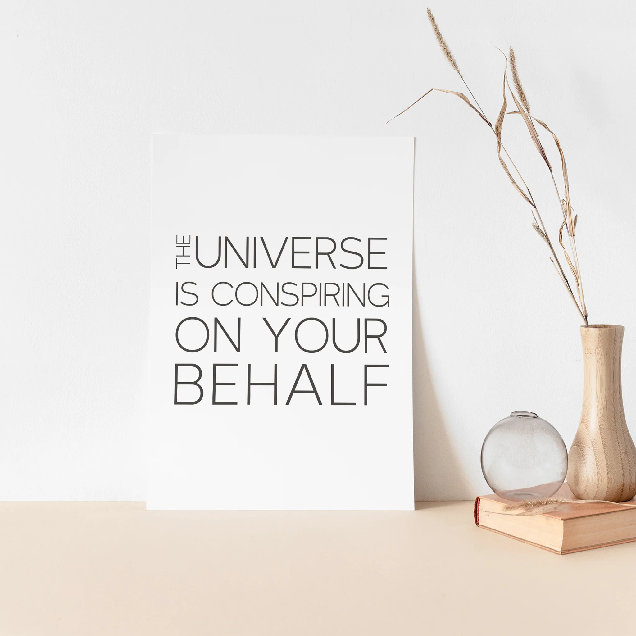 "The Universe is Conspiring on Your Behalf," Inspirational Wall Art Print - Image 3